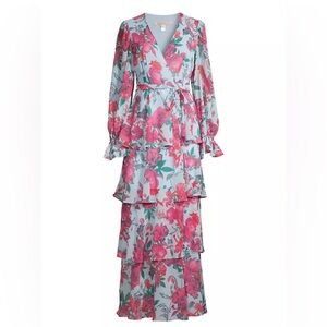 Hutch x Anthropologie Bardot Floral Wrap Maxi Dress